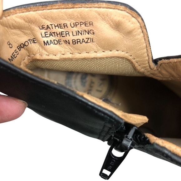 Driver Club USA St James Leather Comfort Boot Sz 8 Black Block Heel Minimalist - Picture 13 of 13